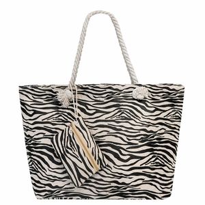 Zebra Print Shopper's Tote Set